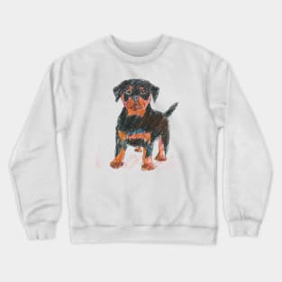 Cute Rottie Dog Like Kids Drawings Crewneck Sweatshirt